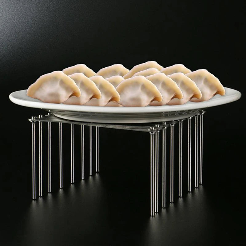 Pot Lid Rack Pan Lid Organiser Retractable Foldable Stainless Steel Plate Dish Holder Shelf Tableware Storage Kitchen Gadgets