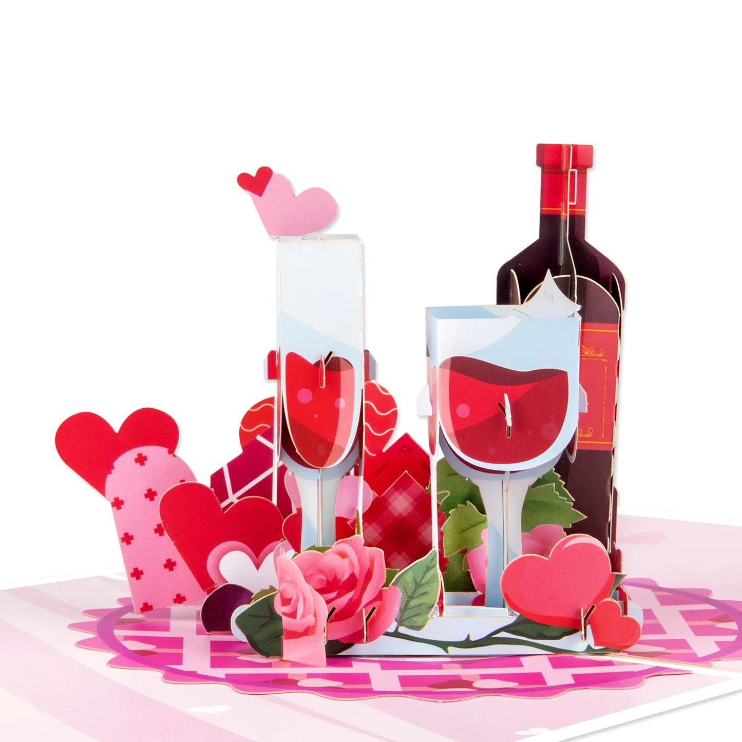 3D Love Pop Up Card for Valentine's Day Wedding Invitations Anniversary Wife Husband