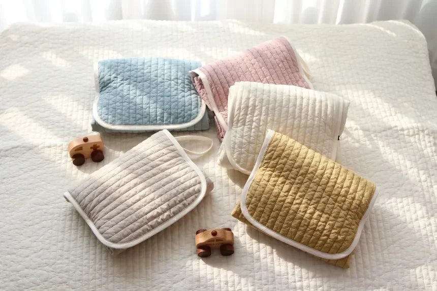 2025 Multicolor Newborn Baby Changing Mat Cotton Waterproof Portable Large Diaper Changer Mattress Floor Play Mats Changing Pads