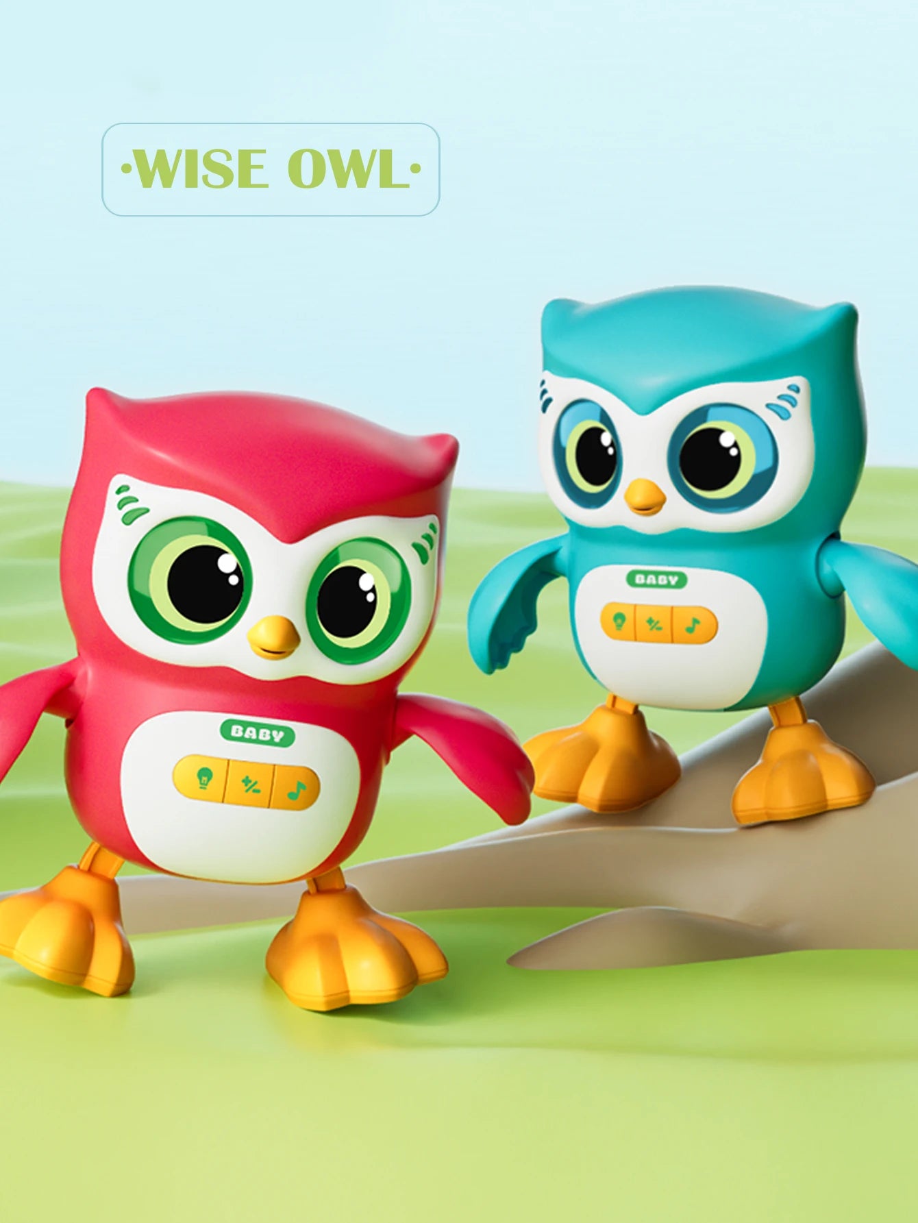 Cute Animals Electronic Toy, Owl Duck Pet with Music Light Dancing Adjustable Volume Moving Robot Mode for Children
