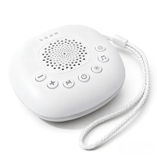 Portable White Noise Machine Sleep Aid with LED Breathing Light And 20 Types of Light Music - Meditation Device for Relaxation