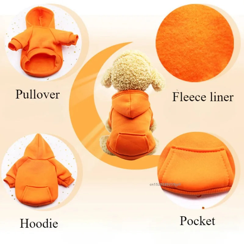 Pet Winter Hooded Sweatshirt
