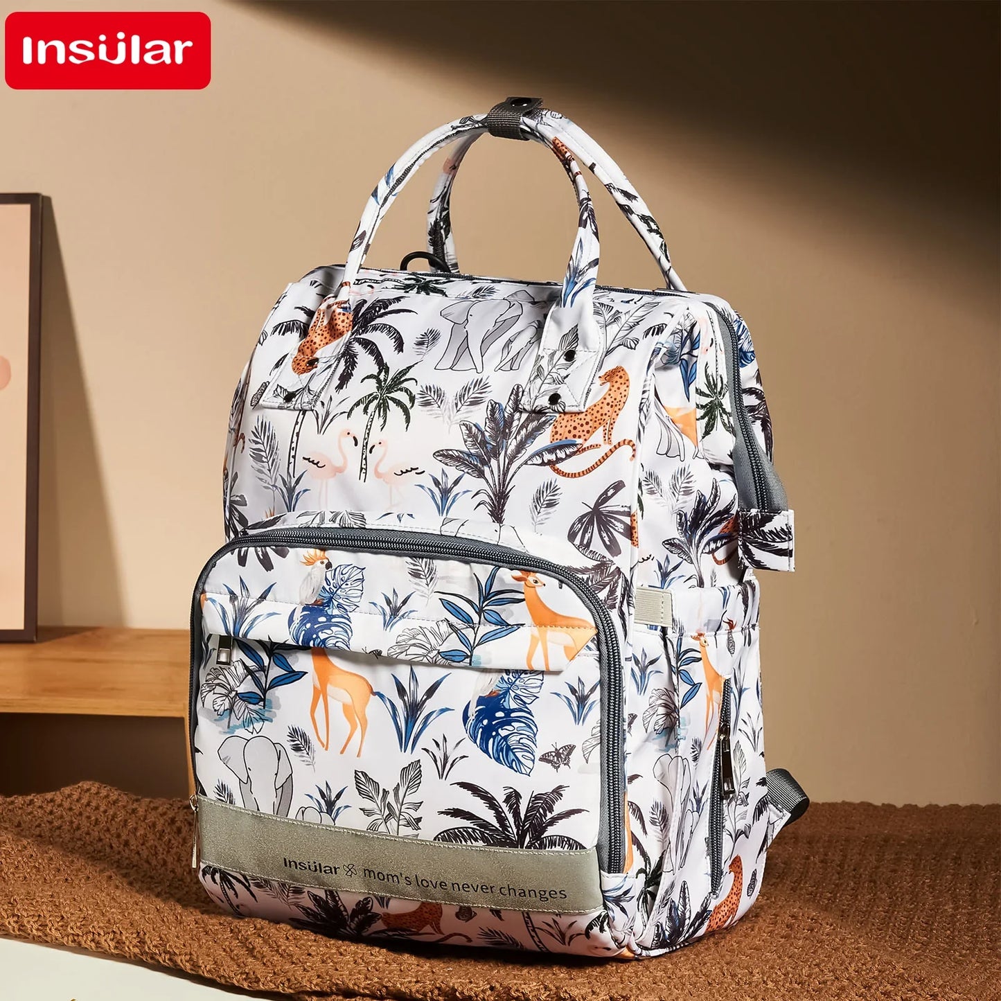Nappy Bag Backpack Baby Essentials Travel Tote Multifunction Waterproof with Changing Station Pad Stroller Straps Big for Mommy