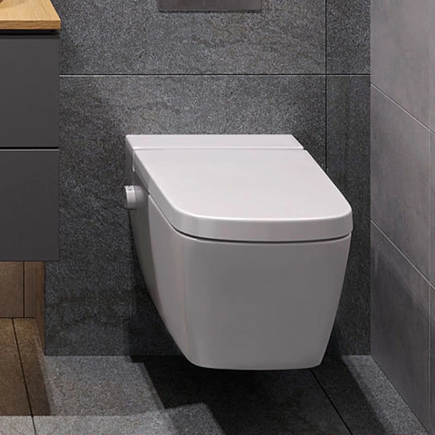 Toilet Seat Slow Close Quiet Lid Thickened Durable for Both Adults Children Universal Bathroom Accessories, Square Shape