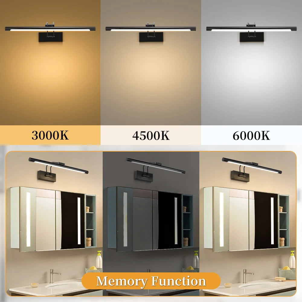 Modern LED Bathroom Mirror Light - Waterproof Vanity Sconce for Makeup & Grooming