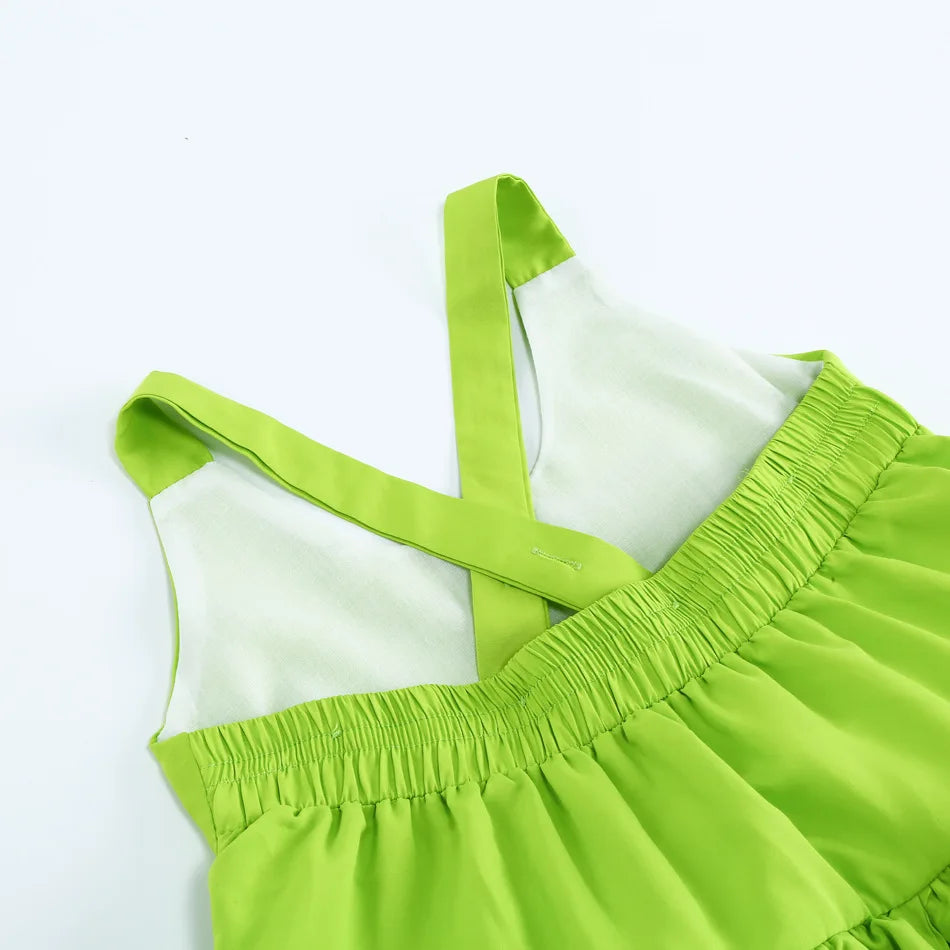 Tinkerbell Dress Girls Halloween Costumes Kids Girl Green Fairy Princess Fancy Tinker Bell Dress Birthday Party
