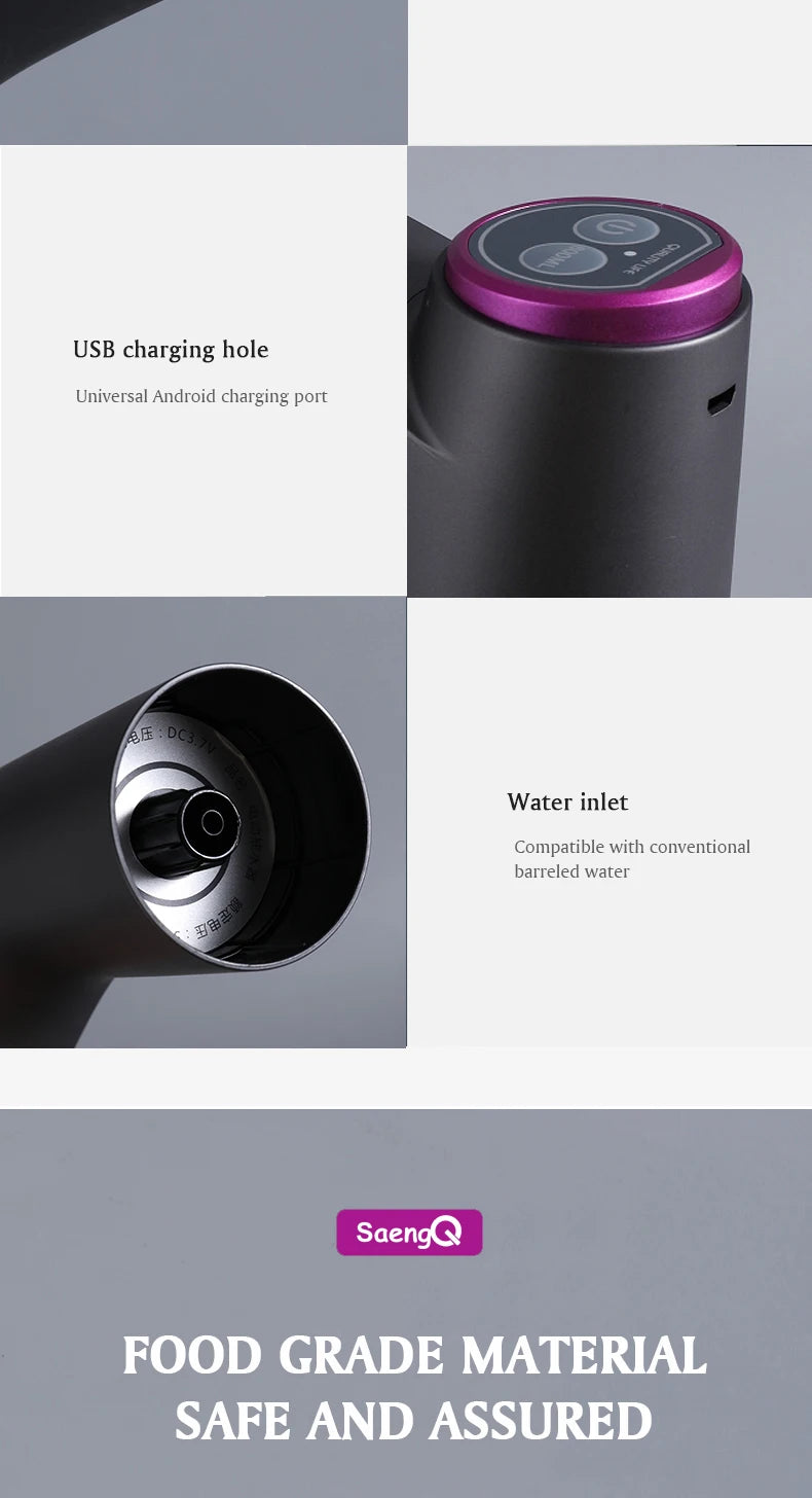 saengQ Automatic Water Pump Bottle Electric Water Dispenser