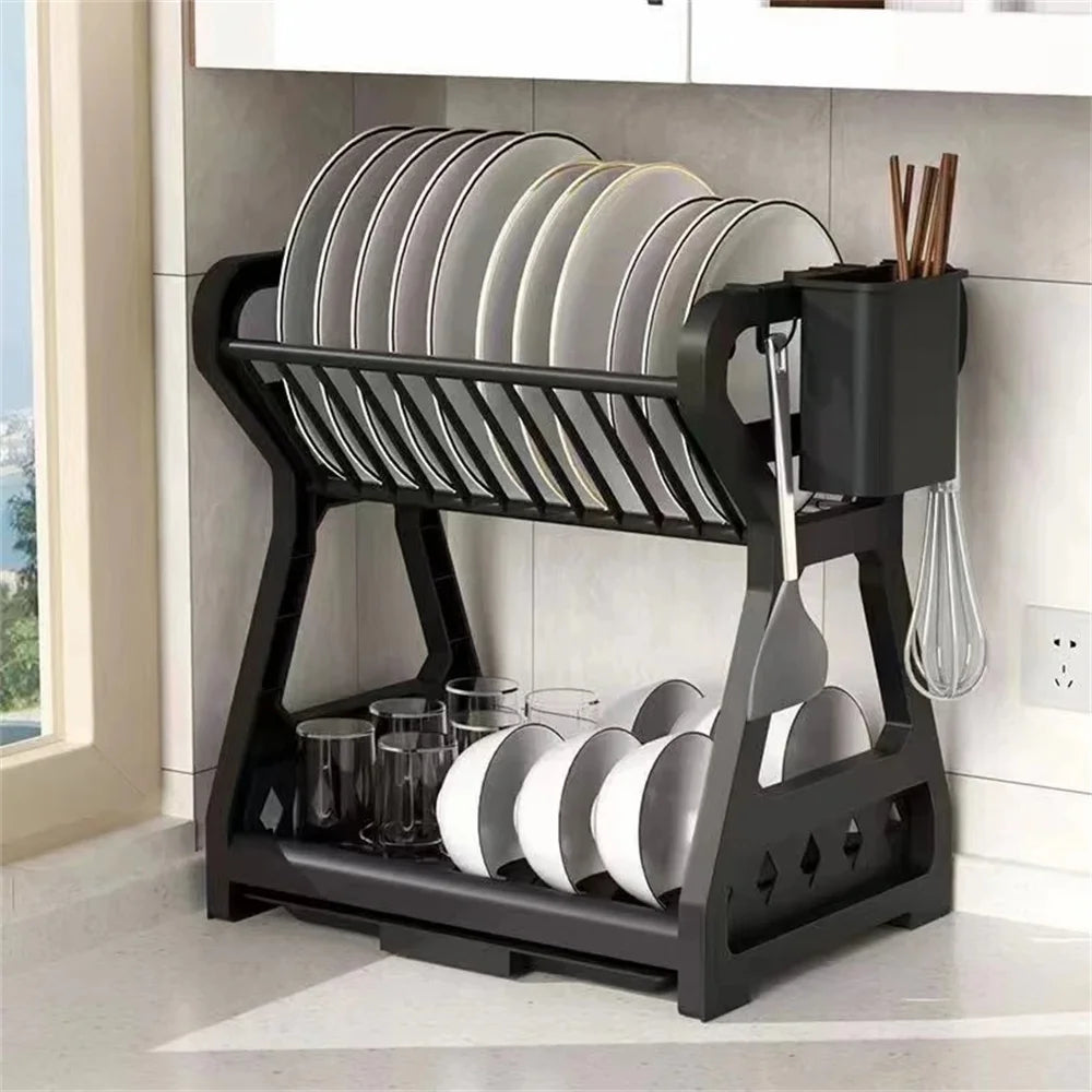 Household Multifunctional Kitchen Storage Rack Drain Bowl And Dish Storage Rack Bowl And Chopstick Rack Storage Box