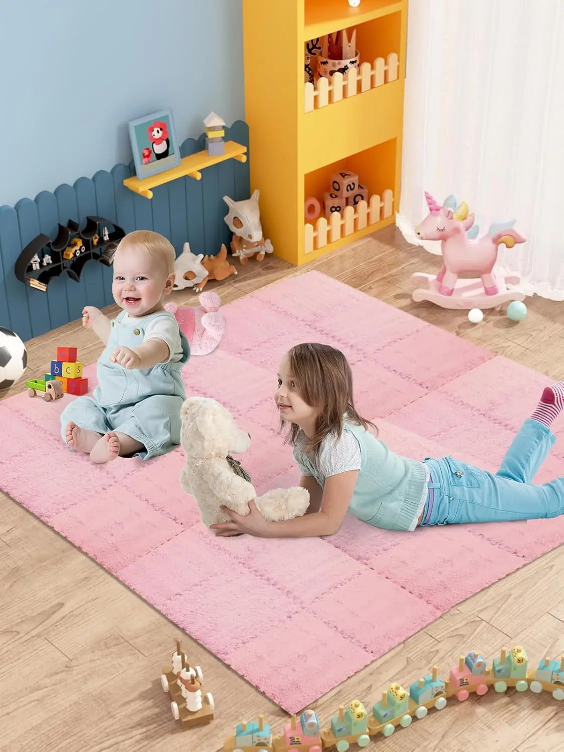 30X30X1cm Soft Plush Children's Mat Baby Toys Eva Foam Puzzle Carpet Warm Children Play Mats Interlocking Rugs Infant Carpet
