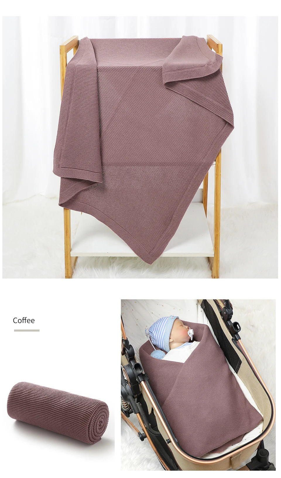 Baby Blankets for Girls Boys Dual-Use Newborns Infants Crib Nap Bedding Sheets 100*80cm Toddlers Receiving Mats Kids Playing Mat