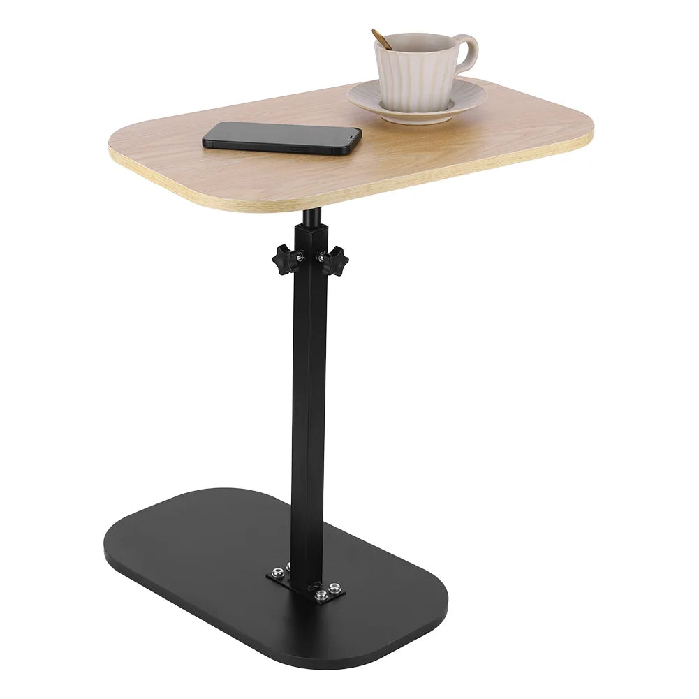 C Shaped Side Table Portable Corner Table 360°Swivel & Flip Top C Shaped End Table for Couch Laptop Stand Coffee Drink Table