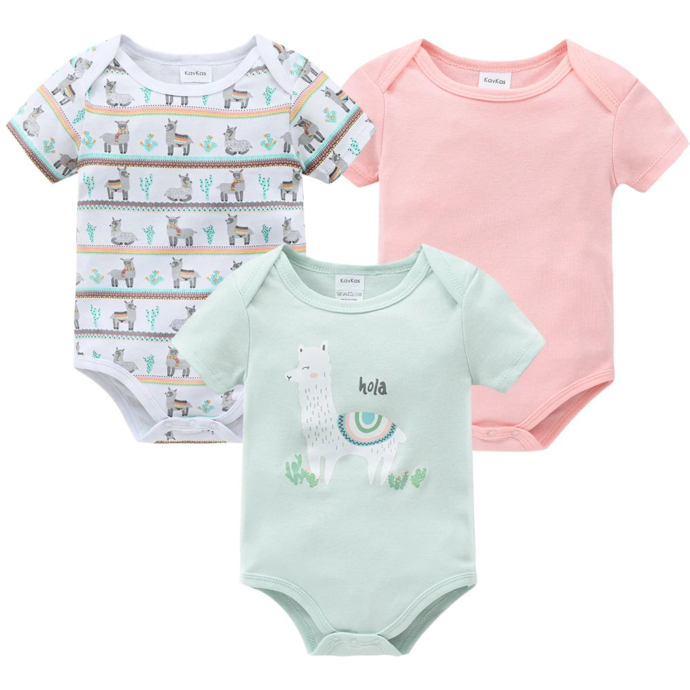 New Baby Boy Clothes Summer 100% Cotton Blue Grey Tie Print Three Piece Short Sleeve Bodysuit Pants vetements bebe For 0-12M