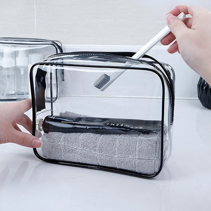 Transparent PVC Waterproof Zipper Makeup Cosmetic Bag