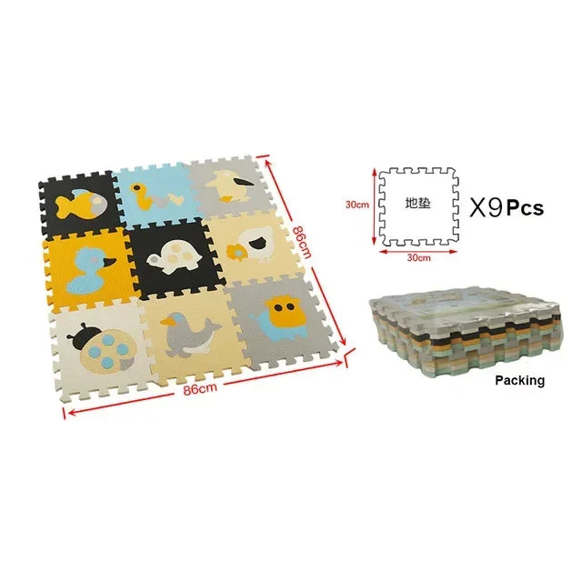 Baby Play Mat 30x30cm Kids EVA Foam Puzzle Carpet Interlocking Floor Tiles Educational Alphabet Numbers Activity Gam Floor Mats