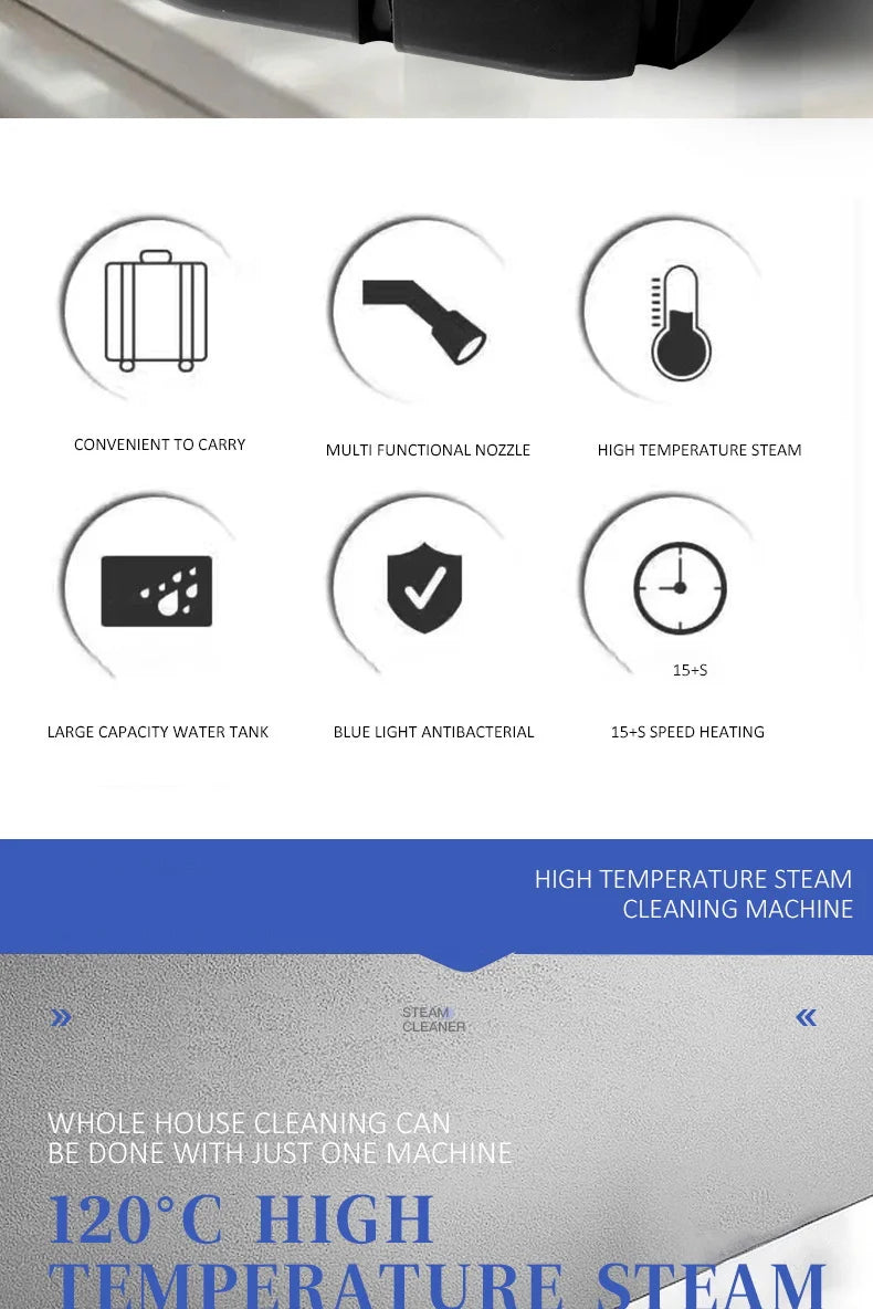 220V Handheld High Pressure Steam Cleaner 2500W