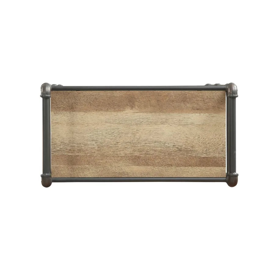 Itzel Antique Oak Sandy Gray Finish Bookshelf