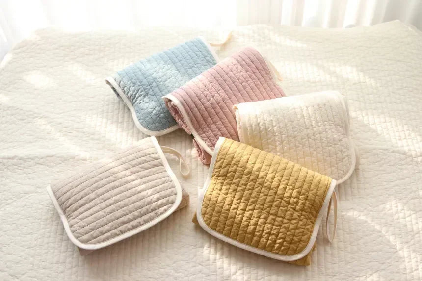 2025 Multicolor Newborn Baby Changing Mat Cotton Waterproof Portable Large Diaper Changer Mattress Floor Play Mats Changing Pads