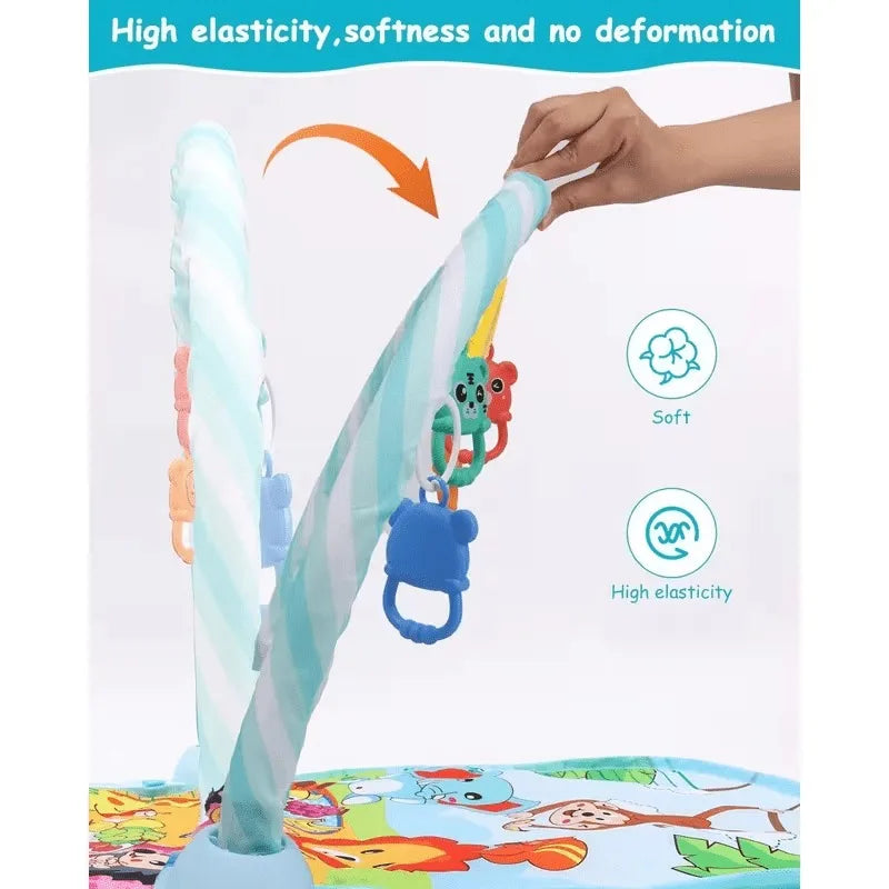 Baby Piano Music Mat Activity Gym Musical Keyboard Crawling Game Pad Early Educational Toys for Infant Newborn 0 36 Months