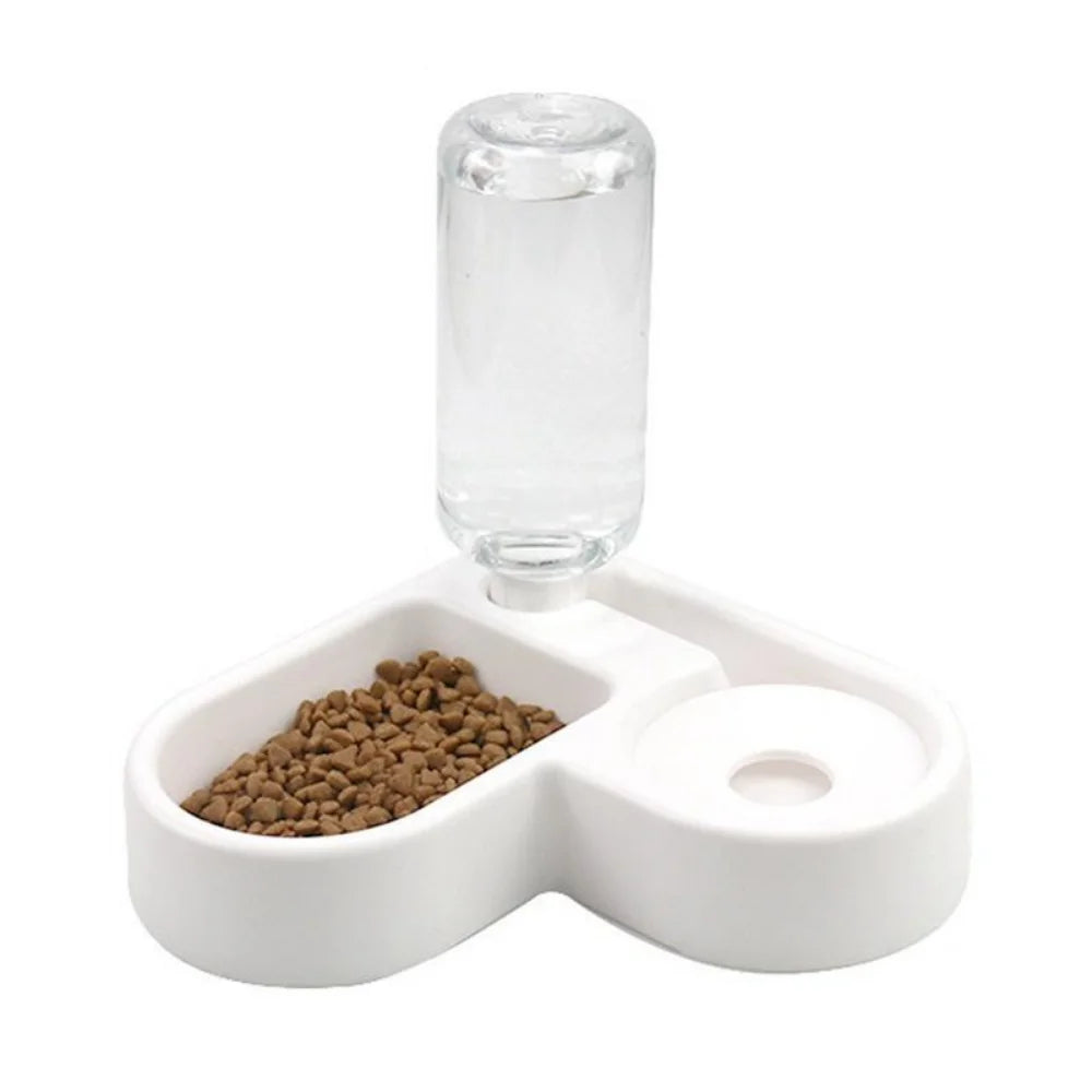 500ml Portable Automatic Pet Feeder – Small Food & Water Bowl for Cats and Dogs, Ideal for Living Room or Bedroom