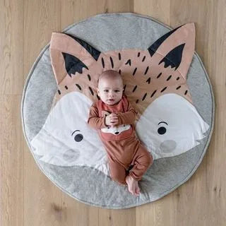 Newborn Baby Play Mats Toys Soft Cotton Round Crawling Pad Newborn Game Rugs Floor Carpet For Children Room Decor Photo Props