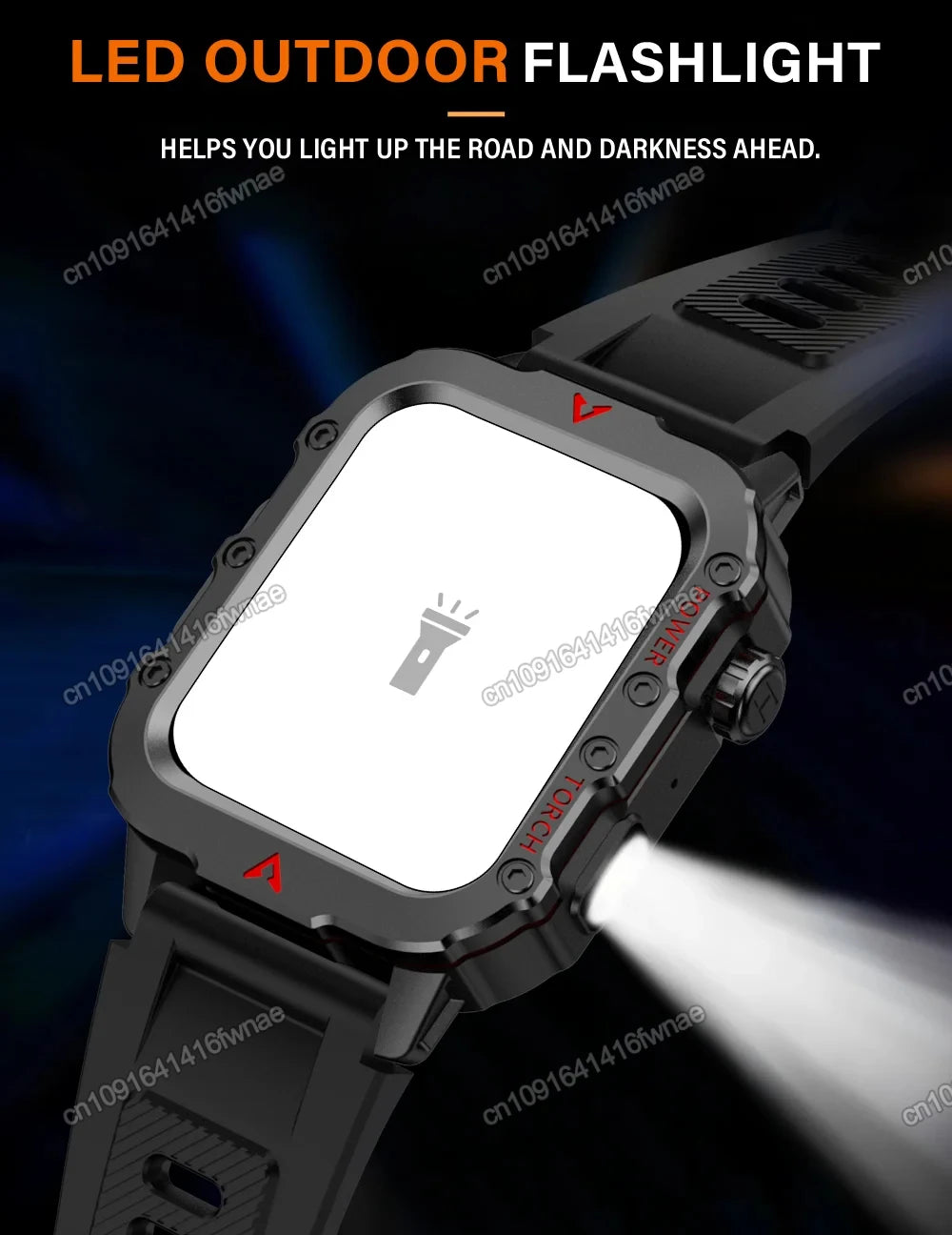 LED Flashlight Smart Watch