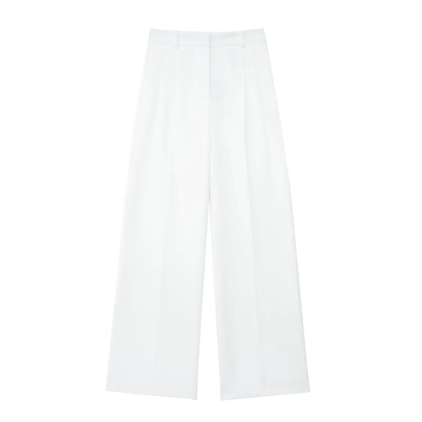 Women's Linen Look Halterneck Vest And Wide Leg Trouser