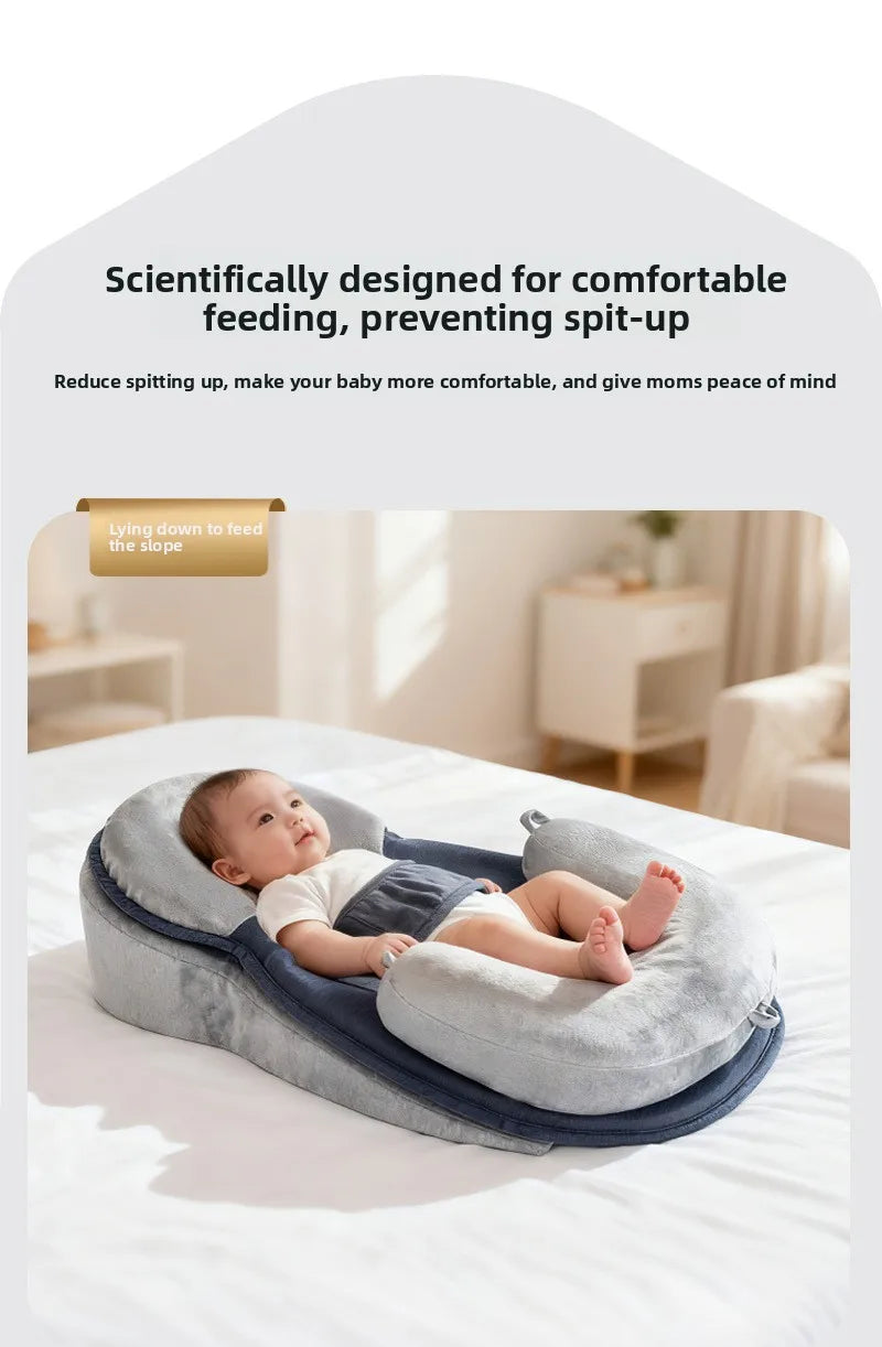 Baby Ramp Pillow, Seat Cushion, Wedge Pillow, Anti-Reflux Support, Newborn Nursing Pillow, Infant Anti-Spit-Up Pillow