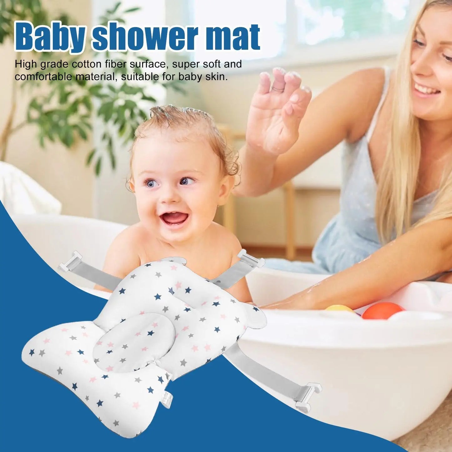 Baby Bath Tub Shower Cushion Newborns Support universal Portable quick-dry Foldable Baby mat Floating Pad Ajustable Bathtub Pad