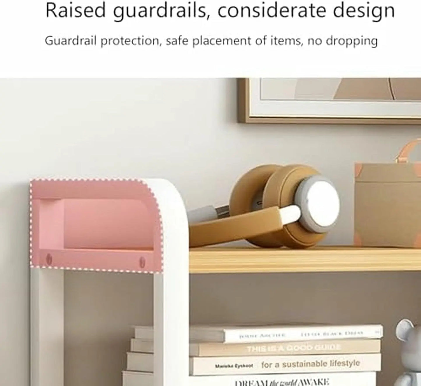 Desk Shelf Organisers Desk Hutch for College Dorm Desk Top Bookshelf for Desk Multi-Layer Storage Shelf Display Rack for Home