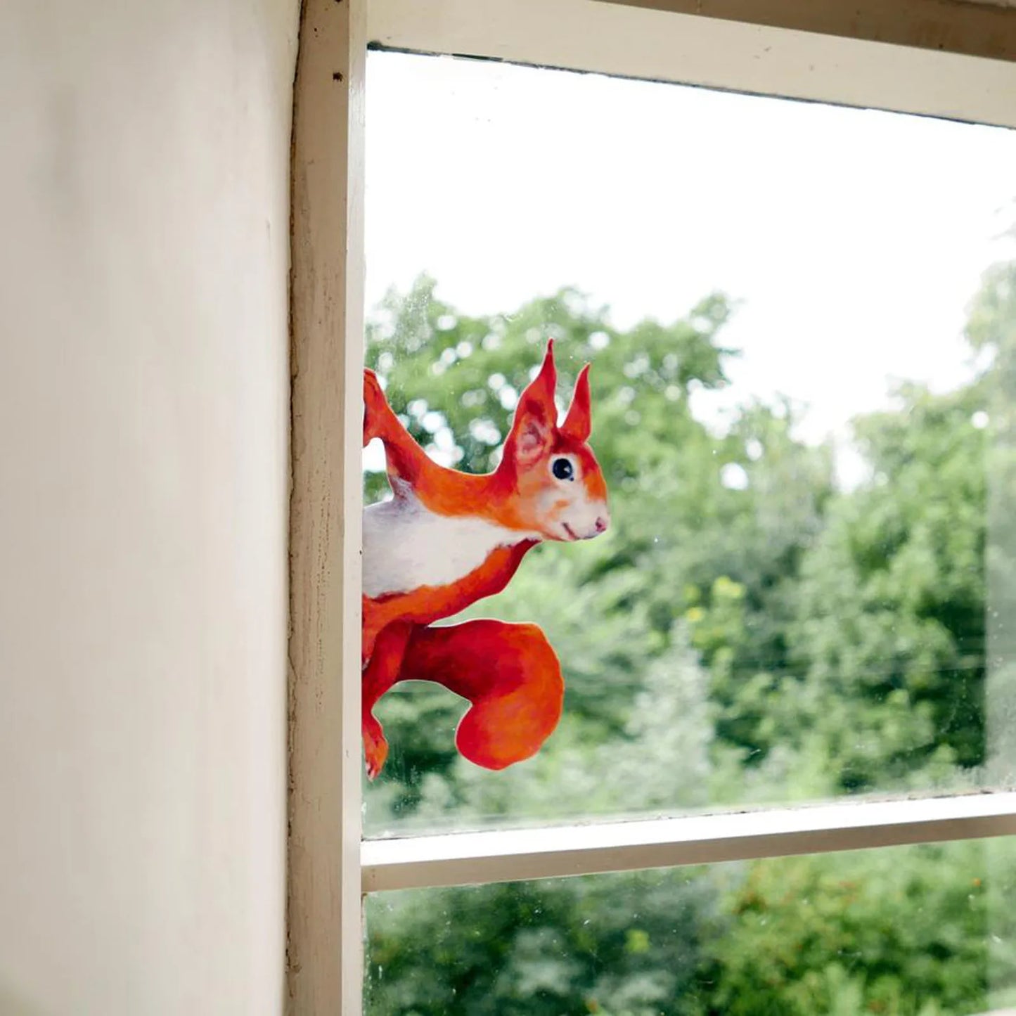 Window Stickers Peeking Squirrel Wall Decal Animal Print Woodland Stickers For Walls And Windows Home Decor Car Decoration