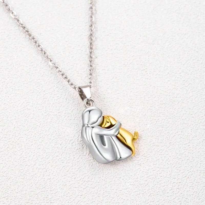 Women and Dog Shaped Necklace