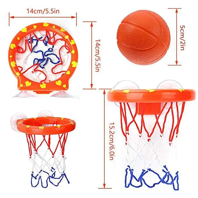 Baby Bath Toy Toddler Boy Water Toys Bathroom Bathtub Shooting Basketball Hoop with 3 Balls Kids Outdoor Play Set Cute Whale