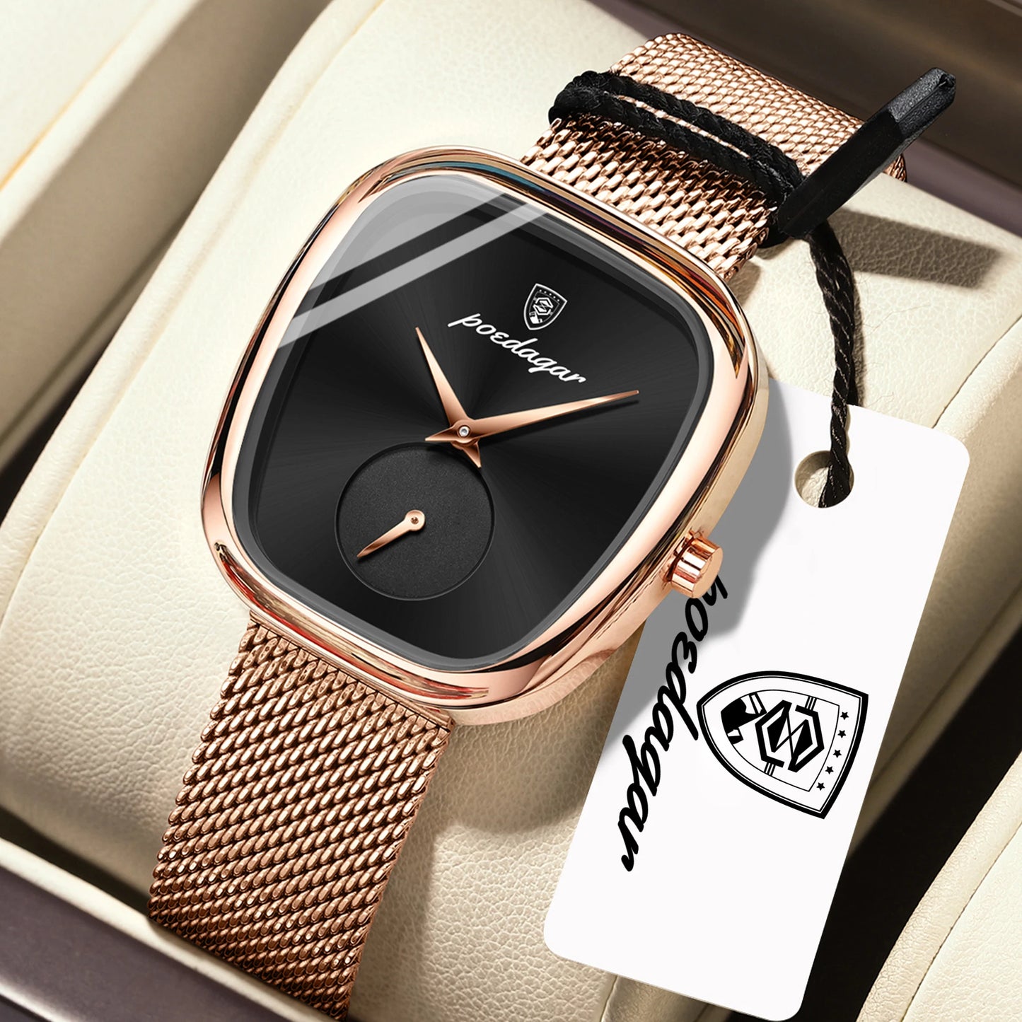 POEDAGAR Top Elegant Fashion Woman Wristwatch Waterproof Stainless Steel Ladies Watch Luxury Women's Quartz Watches Female Reloj