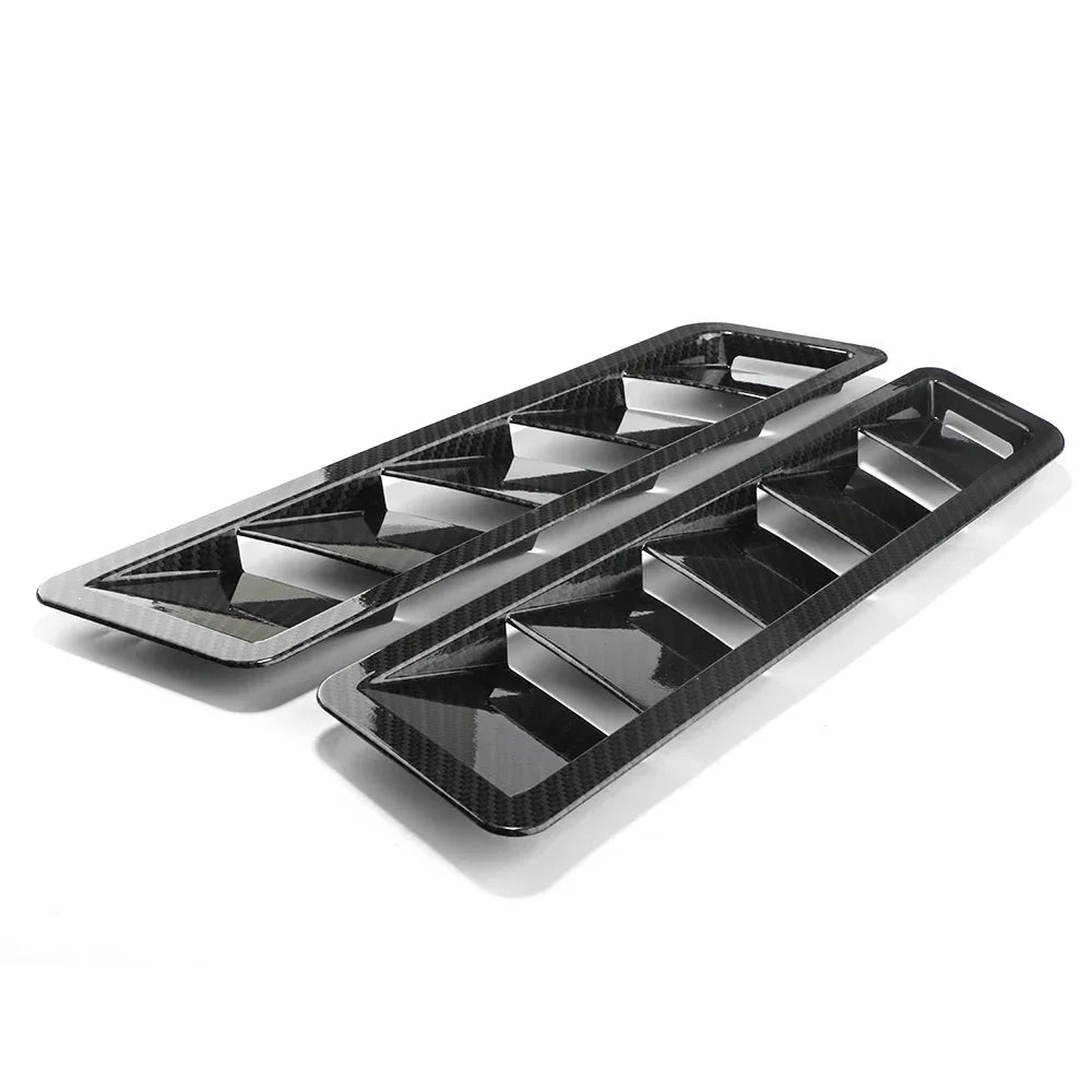 2Pcs Universal Car Hood Scoop Styling Air Vent Trim Louver Air Flow Intake Decor Hood Vents Scoop Bonnet Louvers Spoiler Trim SL