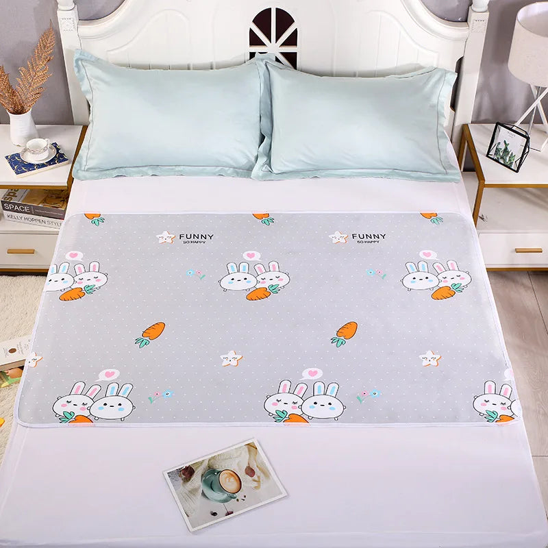 Baby Diaper Reusable Waterproof Cotton Changing Pad Cover Baby Diaper Mattress Newborn Print Changing Play Mats Kids Bedding 0-3