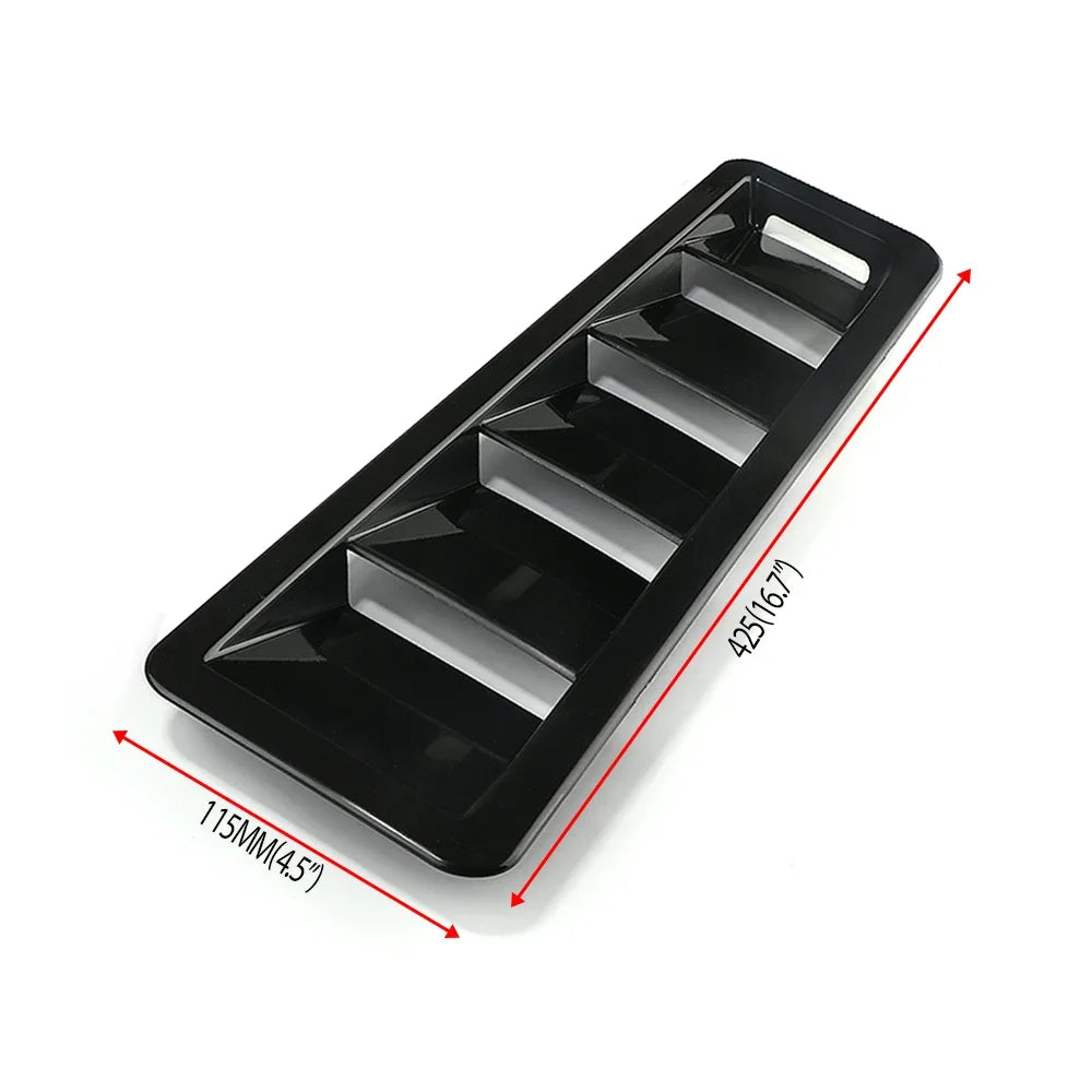 2Pcs Universal Car Hood Scoop Styling Air Vent Trim Louver Air Flow Intake Decor Hood Vents Scoop Bonnet Louvers Spoiler Trim SL