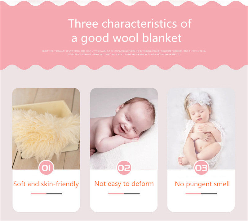 100% Flokatti Wool Mats Baby Photography Blanket Newborn Wrap Flokati Props for Newborns Photo Shoot Fotografia Accessories