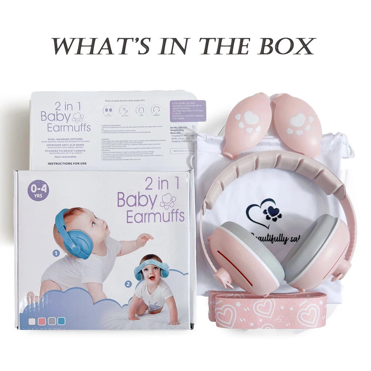 Infant earplugs Hearing protection on baby essential noise canceling headphones against baby noise prevention headset for babies