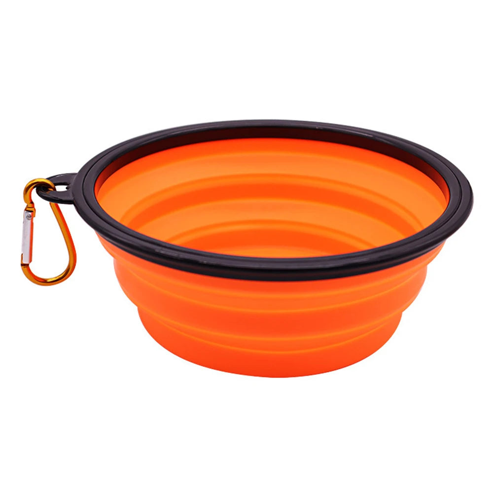Portable Folding Silicone Pet Bowl – Outdoor Travel Food & Water Dish for Dogs & Cats