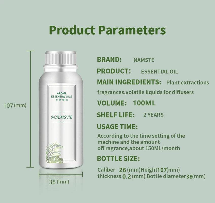 100ml Diffuser Essential Oil Pure Plant Aromatic Fragrance Scent