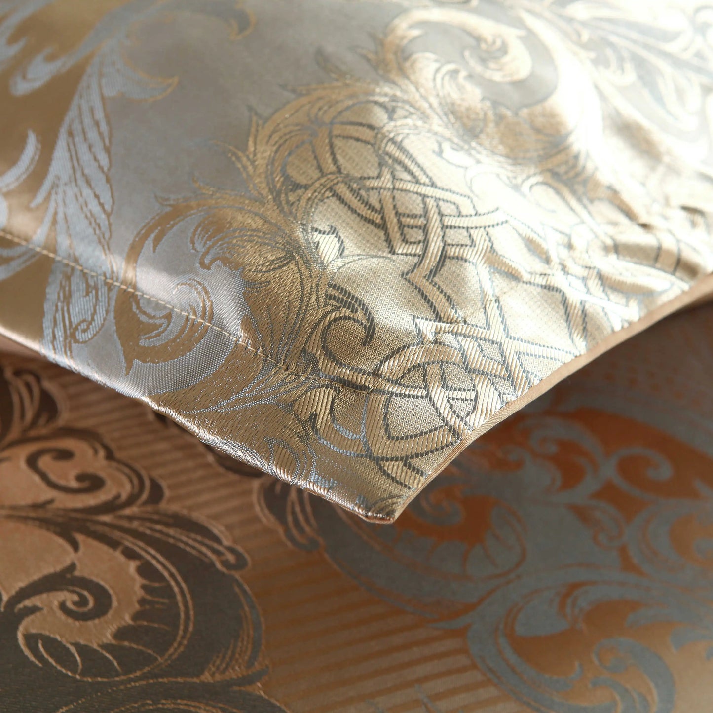 Floral Jacquard Satin Duvet Cover