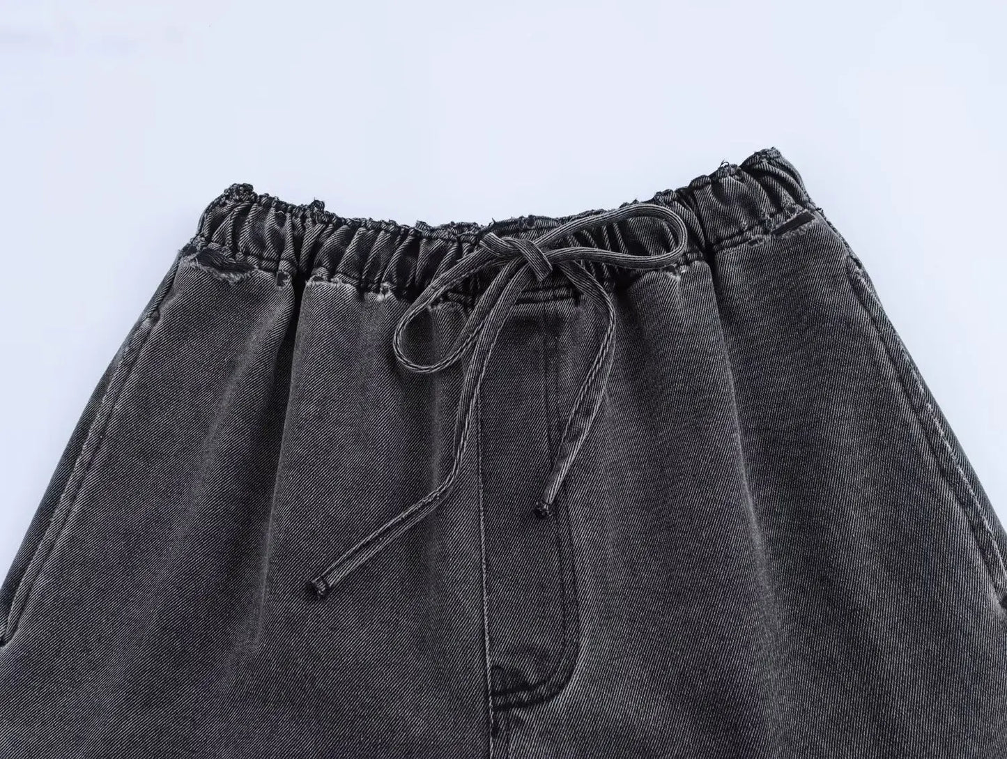 Turn-down Collar Two Piece Jean Set