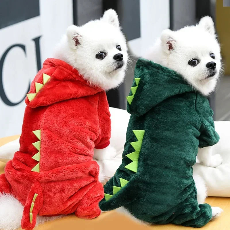 Dinosaur Dog Fleece Pet Jumpsuit