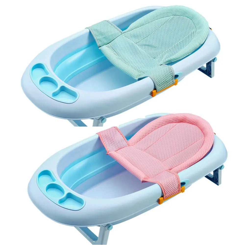 Adjustable Bath Protector Baby Mat Non-slip  Bath Net Mat T Shaped Shower Cradle Bathtub Seat Pad