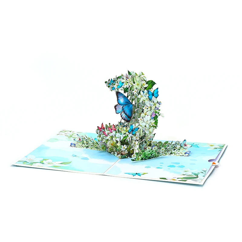 Exquisite Greeting Card Crescent Shape Pop Up Birthday Gifts Black Red Rose Elegant Cat Greeting Cards Creative Birthday Card