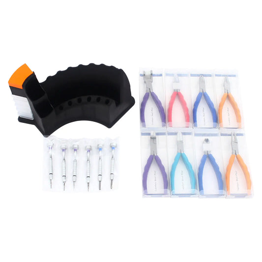 14pc Optical Eyeglass Repair Tool Kit, Optician Optical Tools Kit Eyeglasses Repair 6 Pcs Screwdrivers 8Pcs Pliers, Non-Slip Grip, for Eyeglass, Watch, Computer, Laptop, Phone