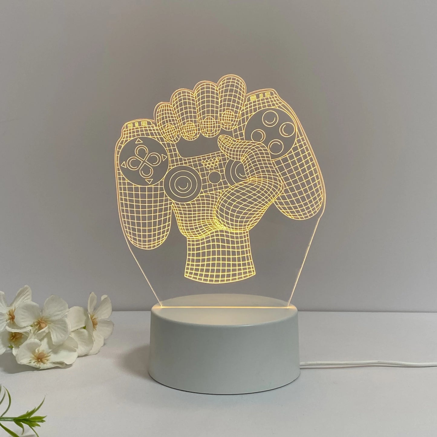 1pcs gamepad pattern atmosphere decorative lights, soft light with sleeping lights, holiday gifts for family and friends.