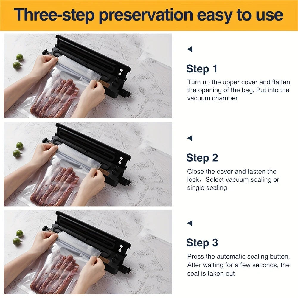 Vacuum Food Sealer Machine With 10pcs Seal Bags