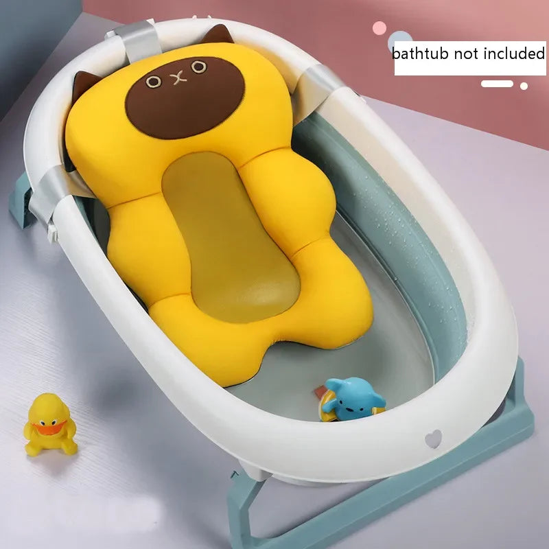 Baby Bath Seat Support Mat Shower Safety Tub Pad Newborn Bathtub Recliner Infant Anti-Slip Soft Comfort Body Cushion Baby Stuff