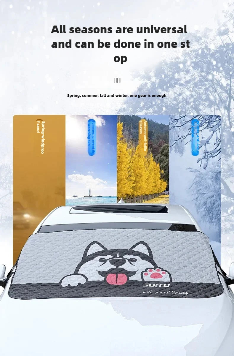 Car Sun Protection Thermal Insulation Sunshade Blocking Interior Windows Front Windshield Cover Frost Protection